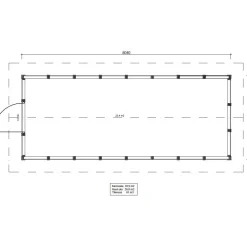 Roskakatos RK26, 7040x3236mm, 26m², puuvalmis*Timburg Best