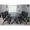 Ruokailuryhmä Scottsdale 190cm pöytä + 6 tuolia musta*Baltic Garden Discount