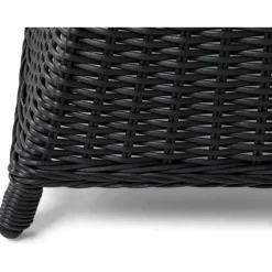 Ruokailuryhmä Marcus ø140 cm pöytä + 6 nojatuolia musta/harmaa*Comfort Garden Best