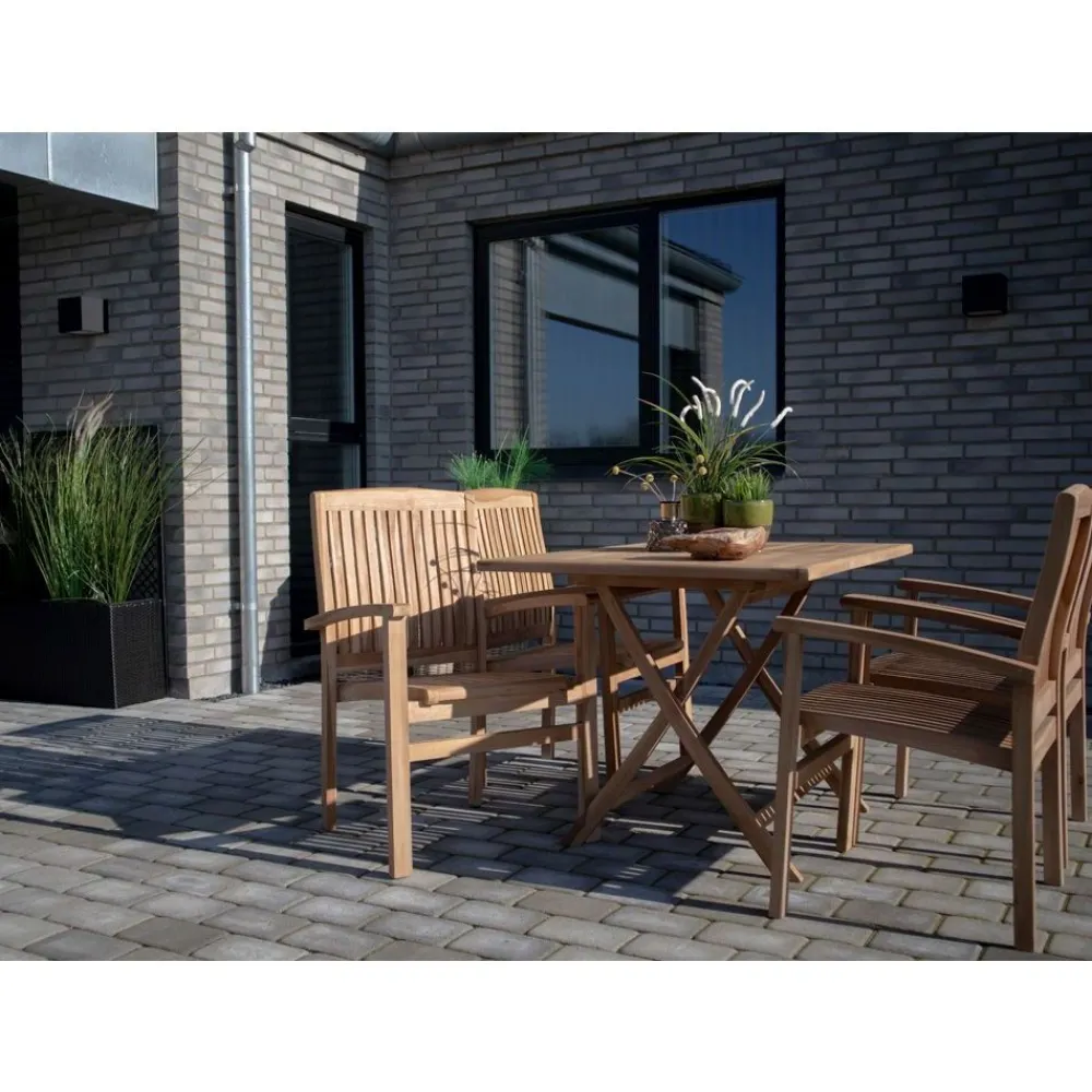 Ruokapöytä Oviedo, 120x80cm, tiikki, ruskea*House Nordic Discount