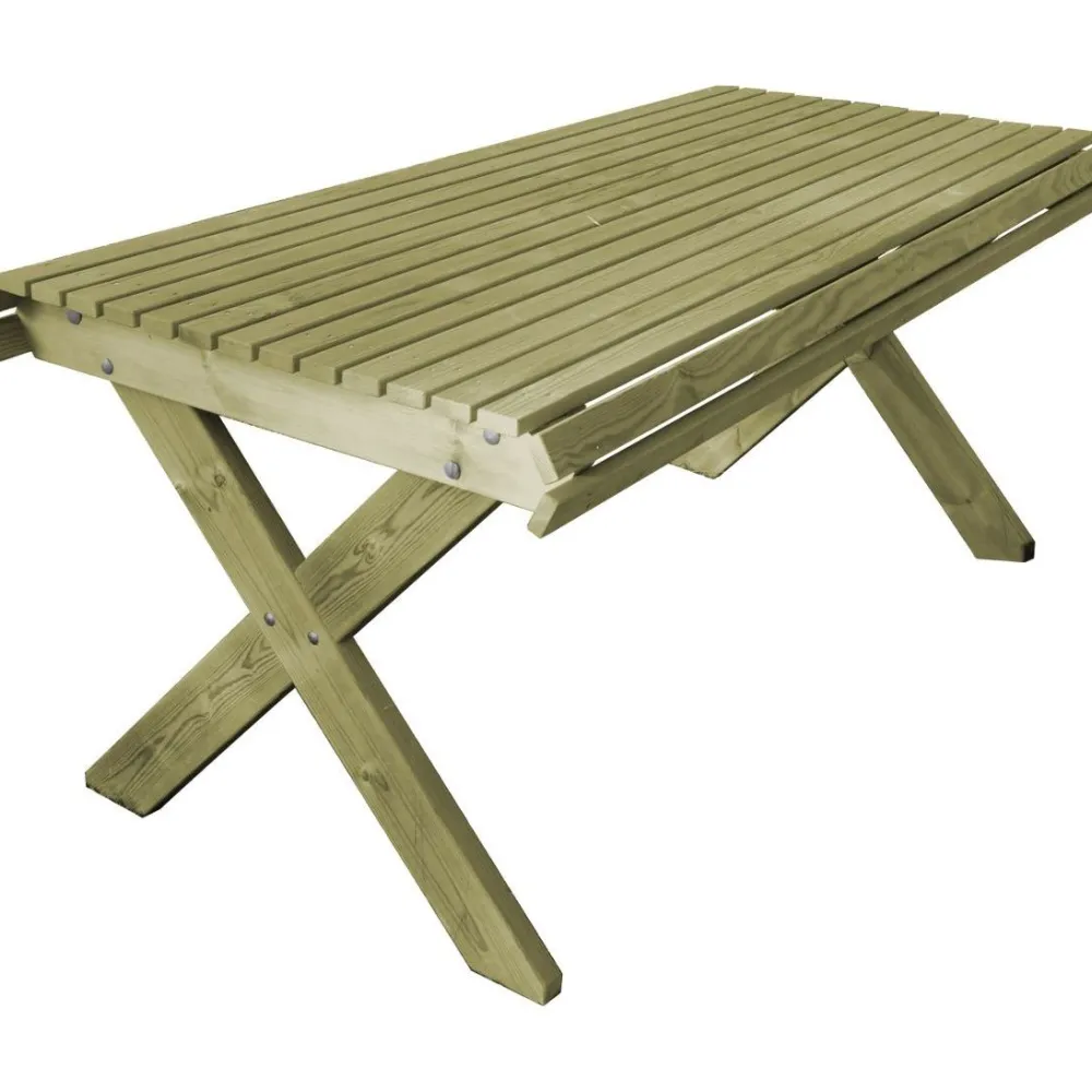 Ruokapöytä Susanna N115 160cm vihreä*Tammiston puu Outlet