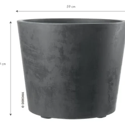Ruukku , Millennium pyöreä Ø590x490 mm muovi pyörillä, eri värejä*Deroma Outlet