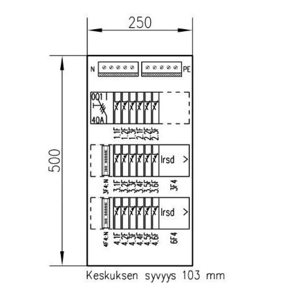 Ryhmäkeskus pinta Pointer 3418 V 35A IP30 PS*UTU Clearance