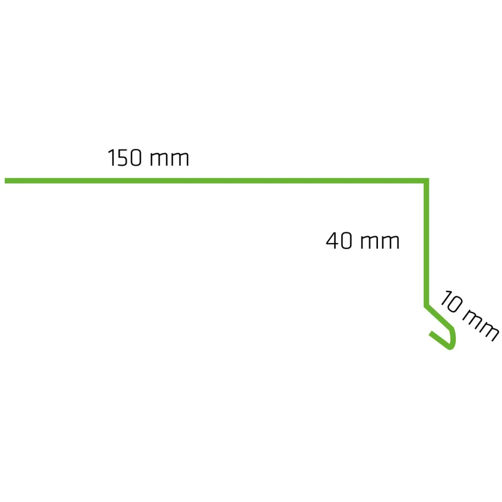Hot Räystäspelti 2,0 m RR33 musta Kattohuovat
