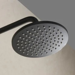 Sadesuihkusetti Glimma, termostaattihanalla, hierova suihku, suihkupää ⌀200mm, musta*Bathlife Online