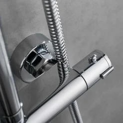 Sadesuihkusetti Glimma, termostaattihanalla, hierova suihku, suihkupää ⌀200mm, kromi*Bathlife Discount