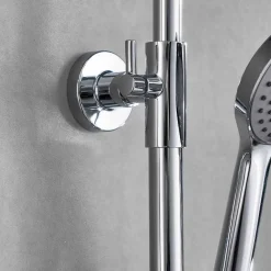 Sadesuihkusetti Glimma, termostaattihanalla, hierova suihku, suihkupää ⌀200mm, kromi*Bathlife Discount