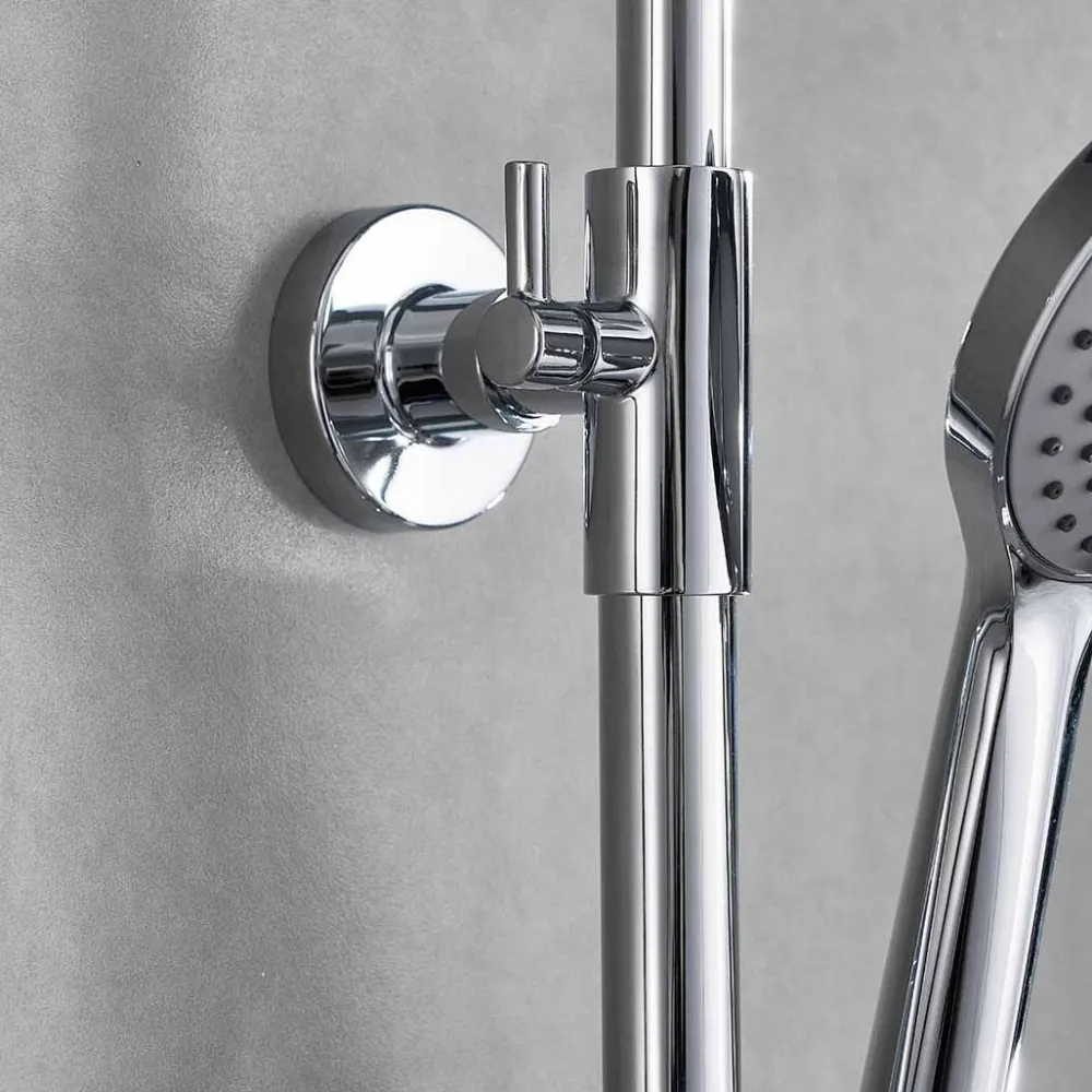 Sadesuihkusetti Glimma, termostaattihanalla, hierova suihku, suihkupää ⌀200mm, kromi*Bathlife Discount
