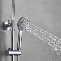 Sadesuihkusetti Glimma, termostaattihanalla, hierova suihku, suihkupää ⌀200mm, kromi*Bathlife Discount