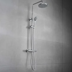 Sadesuihkusetti Glimma, termostaattihanalla, hierova suihku, suihkupää ⌀200mm, kromi*Bathlife Discount