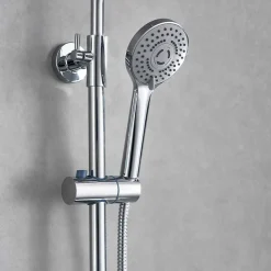 Sadesuihkusetti Glimma, termostaattihanalla, hierova suihku, suihkupää ⌀200mm, kromi*Bathlife Discount