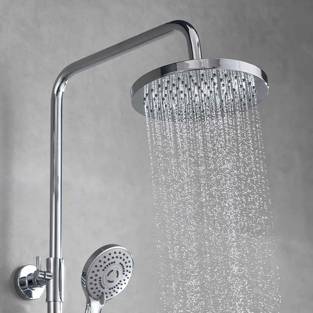 Sadesuihkusetti Glimma, termostaattihanalla, hierova suihku, suihkupää ⌀200mm, kromi*Bathlife Discount