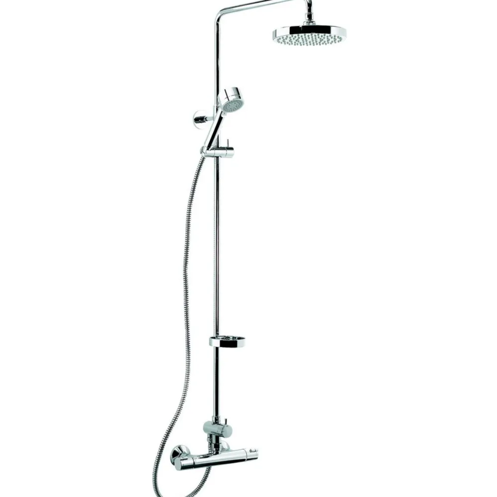 New Sadesuihkusetti Akita 40910, termostaattihanalla, suihkupää ⌀200mm, vettä säästävä, hierova suihku, kromi Suihkut
