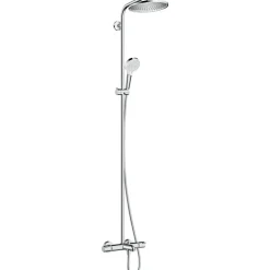 Sadesuihkusetti Crometta S Showerpipe 240 1jet, termostaattihanalla, juoksuputkella, suihkupää ⌀240mm, kiiltävä kromi*Hansgrohe Online