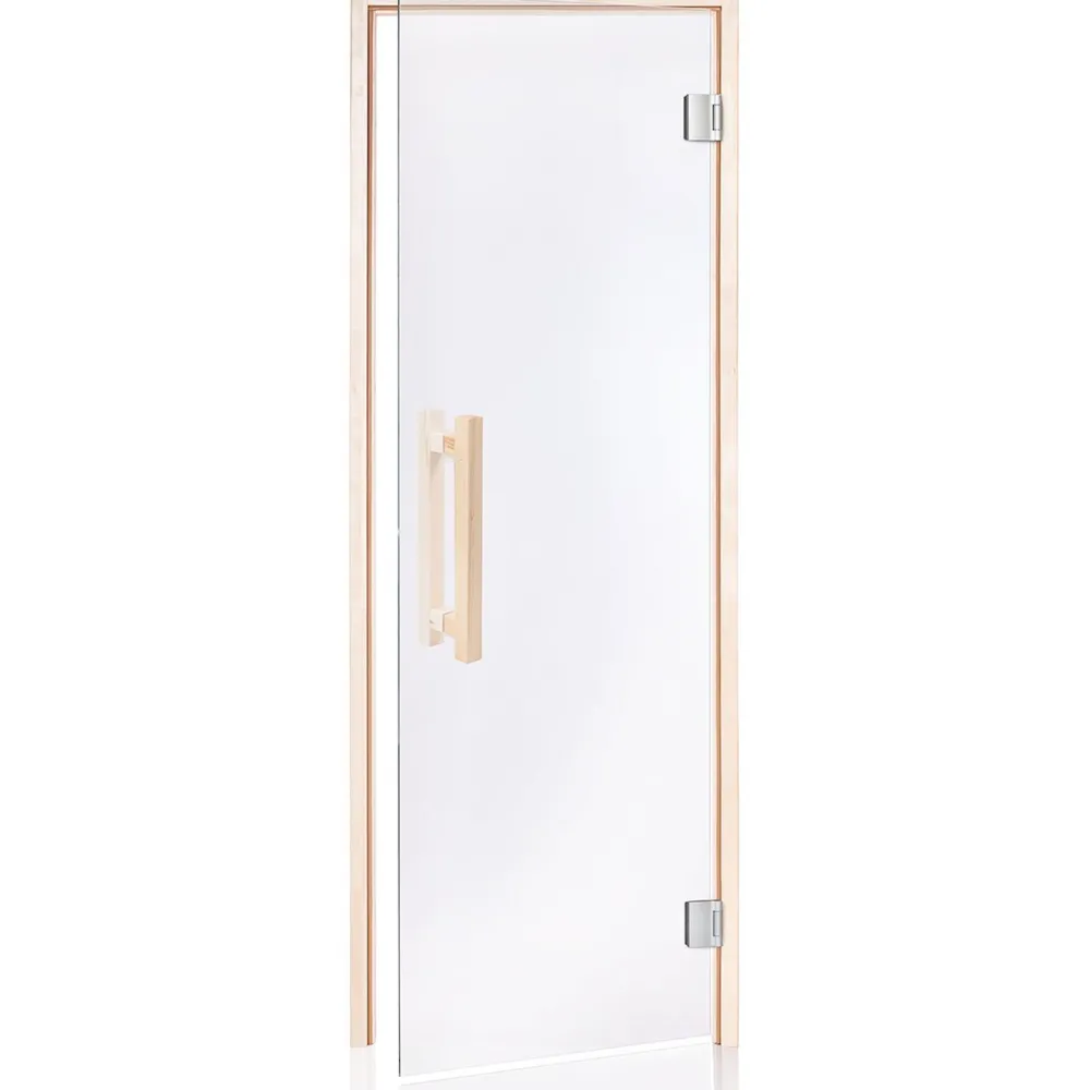 Outlet Saunan lasiovi Glass Comfort, haapakarmi, eri kokoja, eri värejä Saunan Ovet