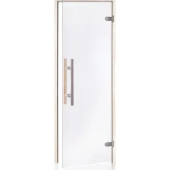 Hot Saunan lasiovi Glass Light Premium, haapakarmi, eri kokoja, eri värejä Saunan Ovet