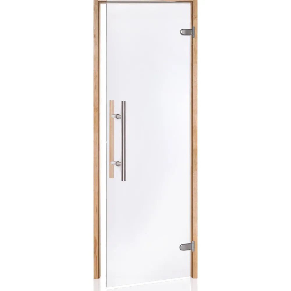 Best Saunan lasiovi Glass Light Premium, leppäkarmi, eri kokoja, eri värejä Saunan Ovet