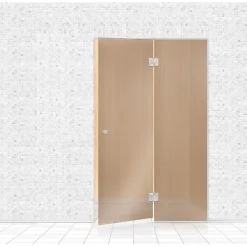Saunan lasiseinä Glass, ovi, korkea ikkuna, saranat keskellä, oikea*Andres Online