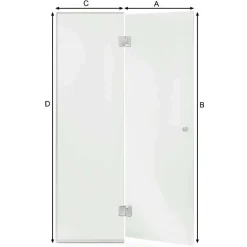Best Saunan lasiseinä Glass, ovi, korkea ikkuna, saranat keskellä, vasen Saunan Lasiseinät