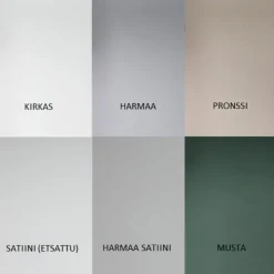 Saunan lasiseinä 5 ovi + ylälasi + sivulasi rst jaloilla harmaa*Vihtan Online