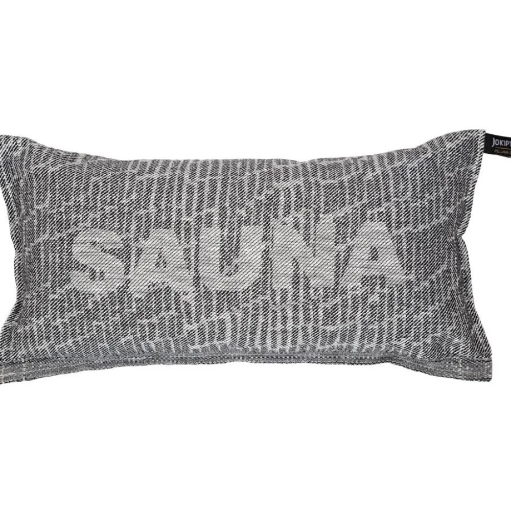 Saunatyyny Saunatikut 22x40 cm valkoinen/musta*Jokipiin Pellava New