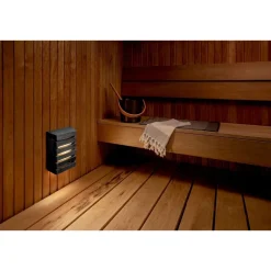Clearance Saunavalaisin Saunaled Square, 8W, musta Saunan Seinävalot