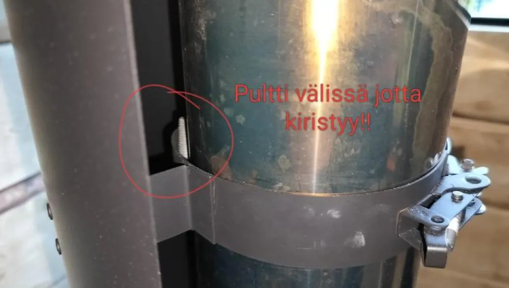 Outlet Savuputken suoja 750 mm Ø115 Savupiipun Tarvikkeet