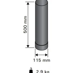 Discount Savuputki/hormi 0,5 m/115 mm Musta Valmispiiput|Saunan Savupiiput