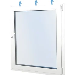 Classic DK 3K 3-lasinen kippi-ikkuna, PVC, A-malli, leveys 1100 mm*Seicom New