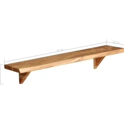New Seinähyllyt 2 kpl 90x20x16 cm kiinteä akaasiapuu Hyllyt