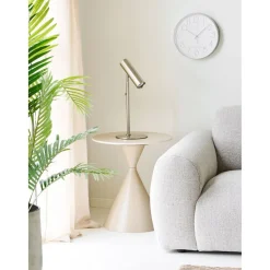 Online Seinäkello Lalibela, ø30cm, hiljainen käynti, hopea Seinäkellot