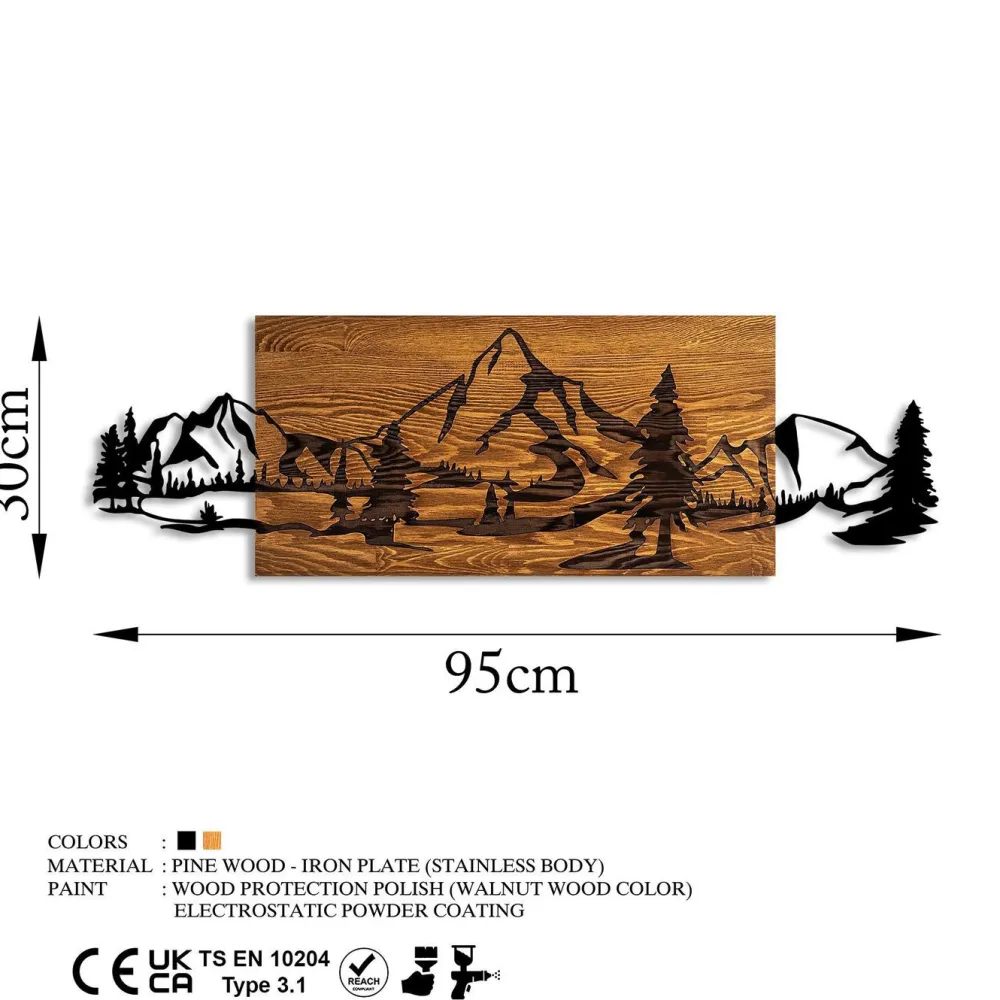 Seinäkoriste Mountain Range, ruskea/musta*Linento Furniture Clearance