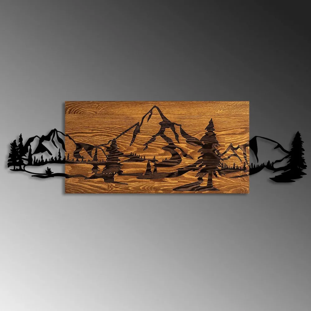 Seinäkoriste Mountain Range, ruskea/musta*Linento Furniture Clearance