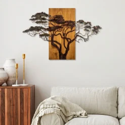 Clearance Seinäkoriste Acacia Tree, monivärinen Koriste-Esineet