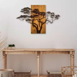 Clearance Seinäkoriste Acacia Tree, monivärinen Koriste-Esineet