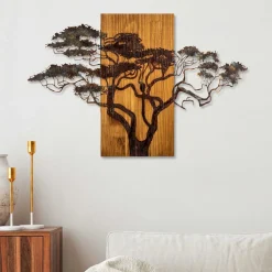 Clearance Seinäkoriste Acacia Tree, monivärinen Koriste-Esineet