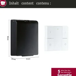 Sale Seinäkytkin ja himmennin ulkokäyttöön , Smart Home Zigbee 3.0, musta Ulkovalaisintarvikkeet