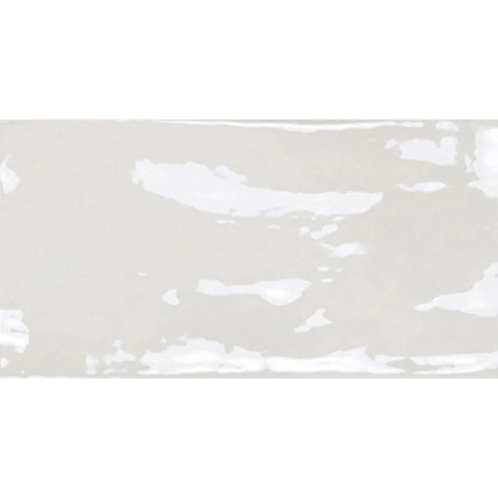 Seinälaatta Manacor White kiiltävä strukturoitu 7,5x15 cm*Pukkila Hot