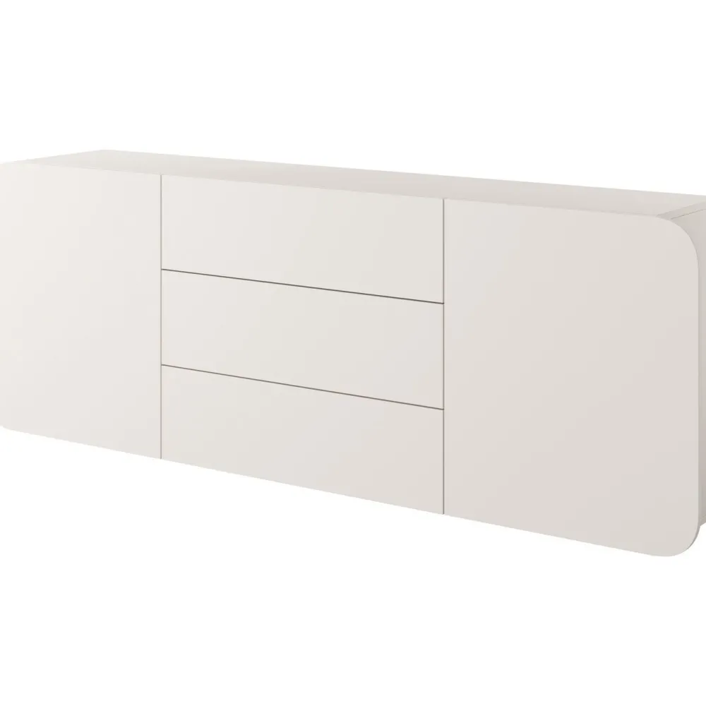Seinälle kiinnitettävä lipasto A RENE 2DD3S, leveys 200cm, beige*Nomla Hot