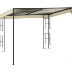 Seinään kiinnitettävä huvimaja 3x3 m kerma kangas*FinePRICE New