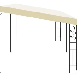 Seinään kiinnitettävä huvimaja 6x3x2,5 m kerma*FinePRICE Online