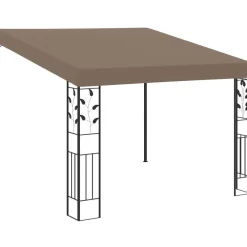 Seinään kiinnitettävä huvimaja 3x3x2,5 m harmaanruskea*FinePRICE New