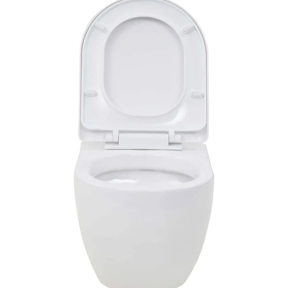 Best Seinään kiinnitettävä WC-istuin keraaminen valkoinen Seinä-Wc