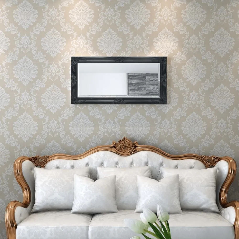 Online Seinäpeili barokkityylinen 100x50 cm musta Peilit