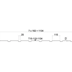 Online Seinäpelti T15-115-1134 0.5, GreenCoat Pural BT Satiini, valkoinen tai vaaleanharmaa Rakennuslevyt