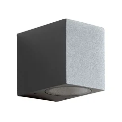 New Seinävalaisin Sund, max 11W, GU10, 80x68x93mm, IP44, antrasiitti/kirkas Ulkoseinävalaisimet
