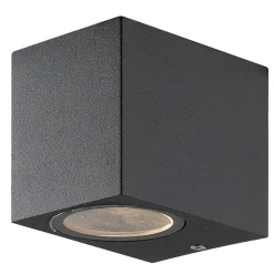 New Seinävalaisin Sund, max 11W, GU10, 80x68x93mm, IP44, antrasiitti/kirkas Ulkoseinävalaisimet