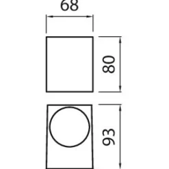 New Seinävalaisin Sund, max 11W, GU10, 80x68x93mm, IP44, antrasiitti/kirkas Ulkoseinävalaisimet