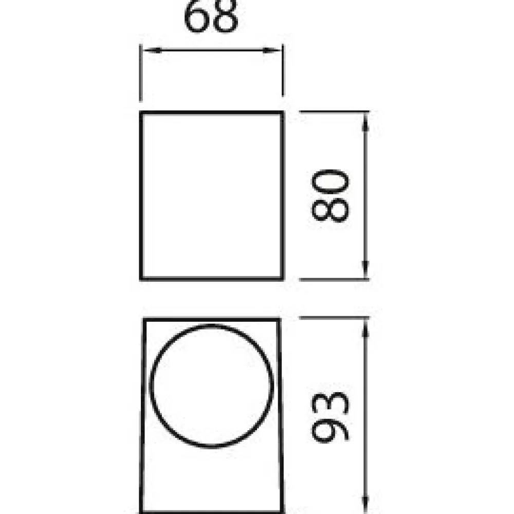 New Seinävalaisin Sund, max 11W, GU10, 80x68x93mm, IP44, antrasiitti/kirkas Ulkoseinävalaisimet