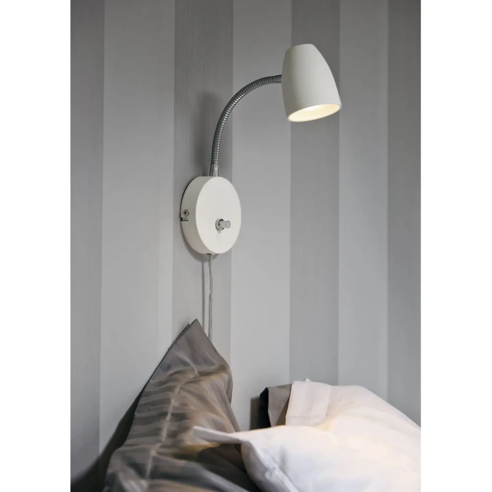 Seinävalaisin Sandnes Flex himmennettävä valkoinen*Aneta Lighting Discount
